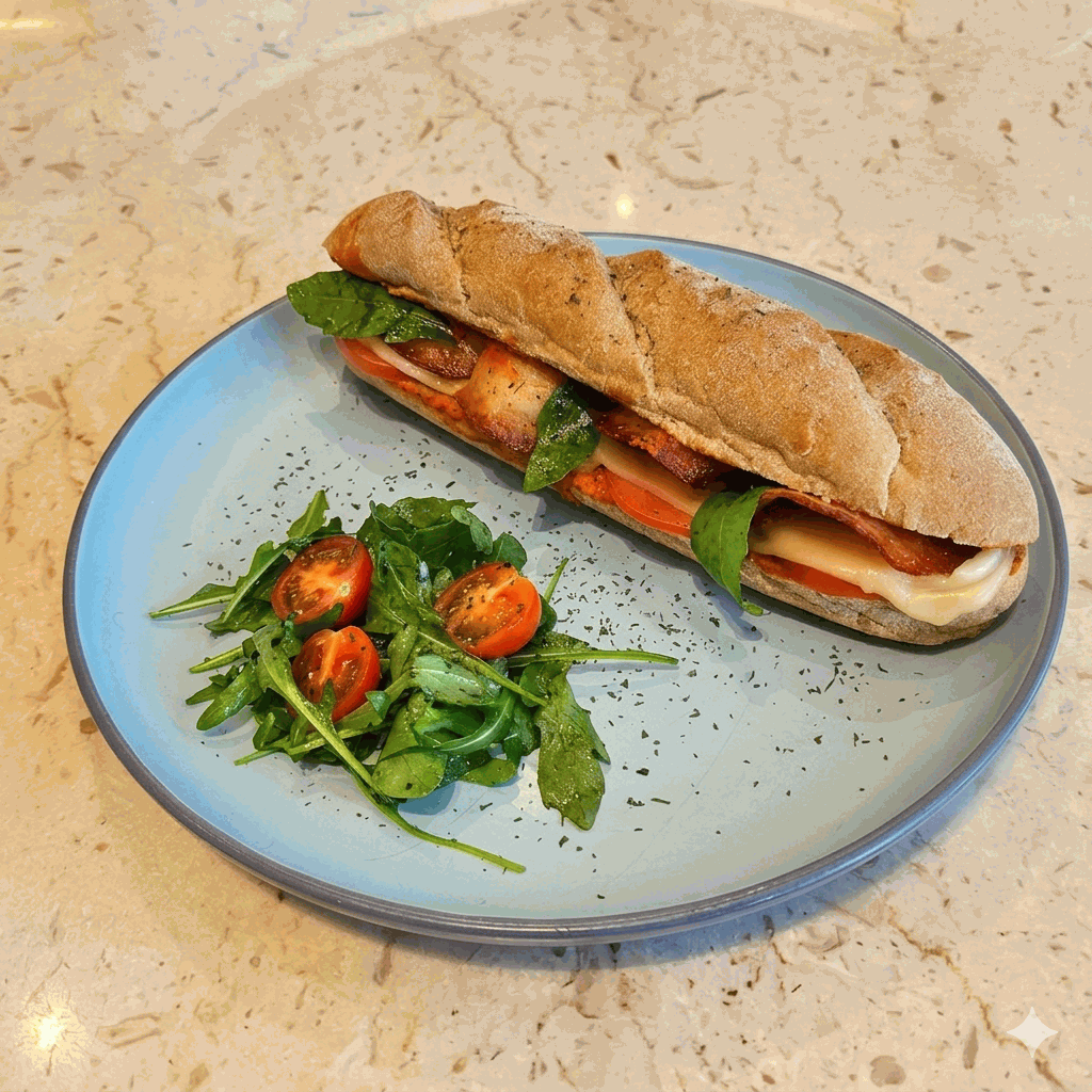 Mortadella Edam Sandwich